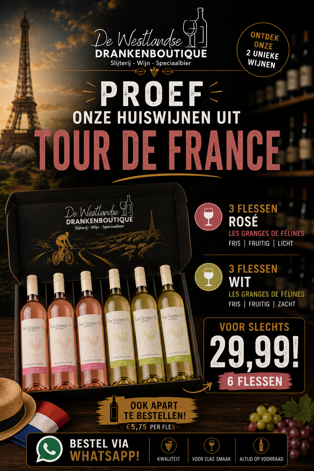 Proefdoos Tour de France 2026 Huiswijnen
