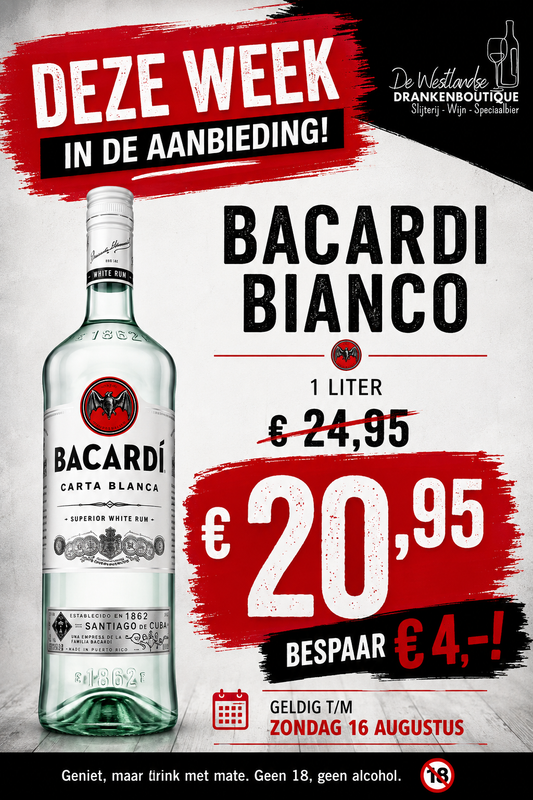 Bacardi Carta Blanca 1L - Rum