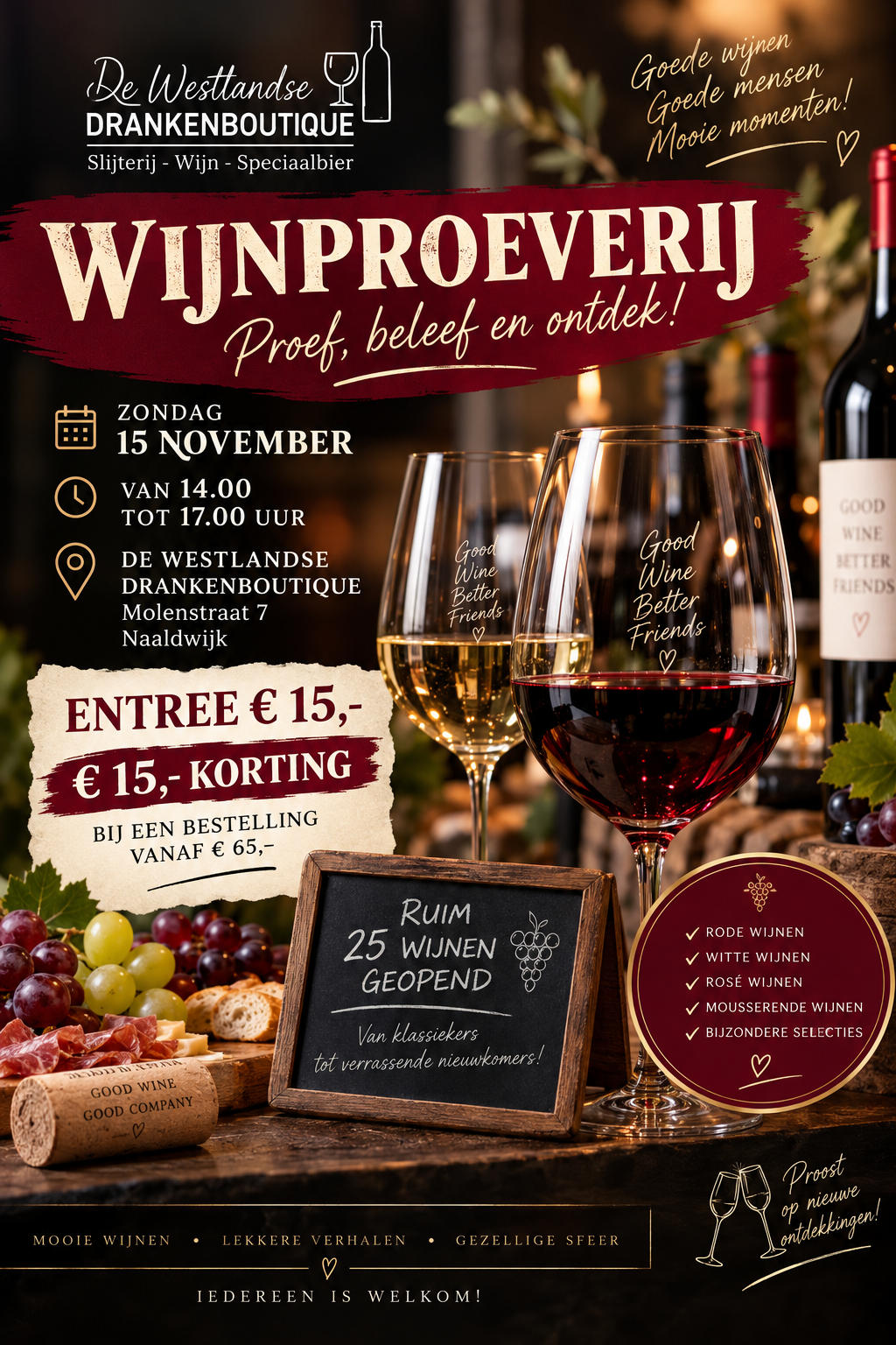 Najaars Wijnproeverij Zondag 15 November