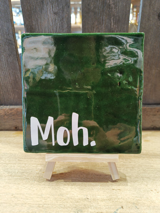 Moh | Westlandse Teksttegel 13x13 cm