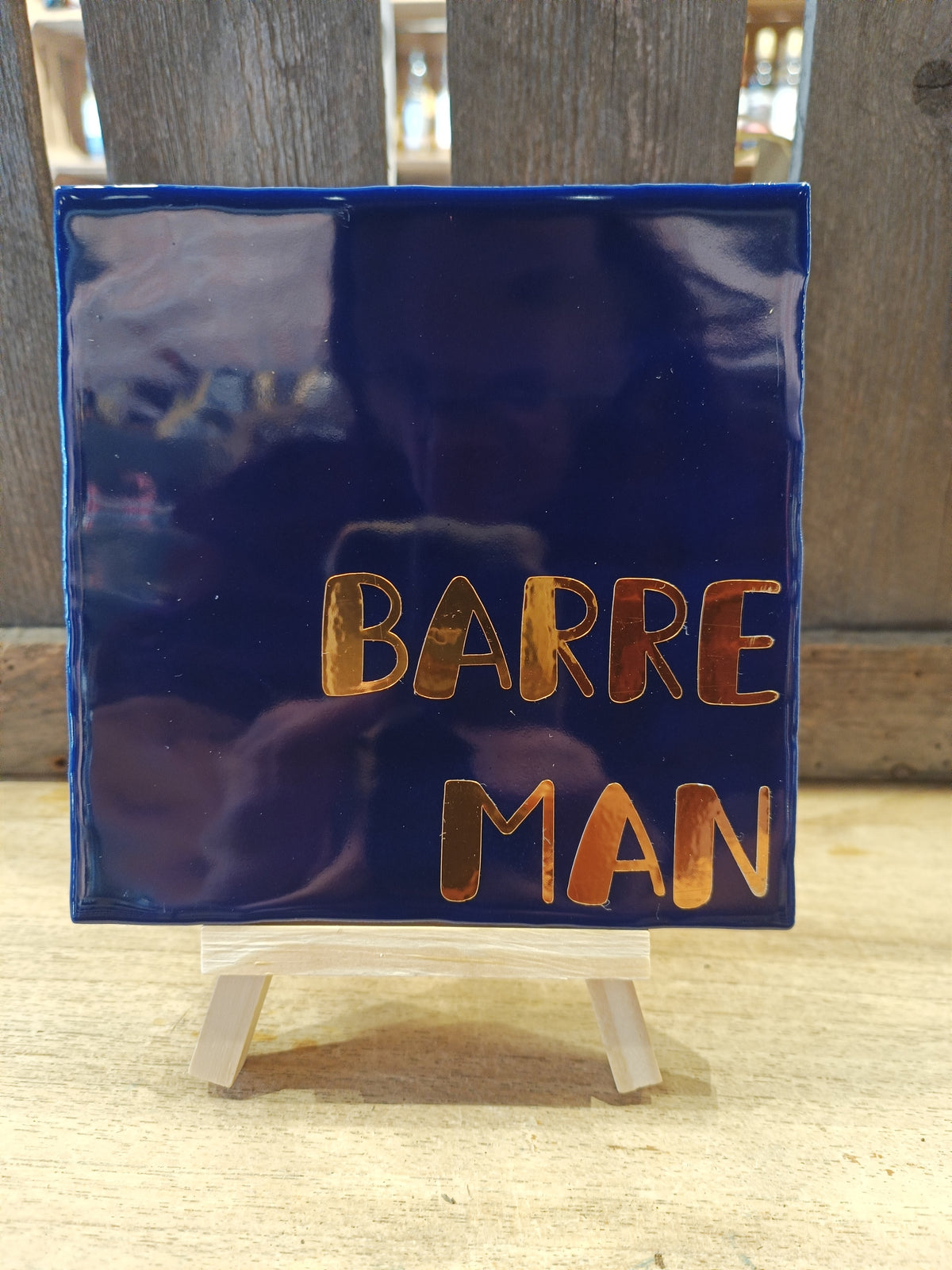 Barre Man | Westlandse Teksttegel 13x13 cm