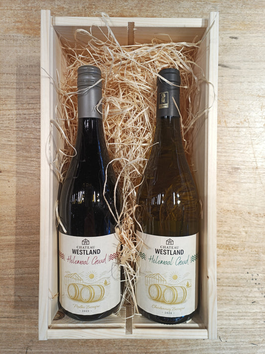 Chateau Westland Helemaal Goud Wijnkist – Rood & Wit